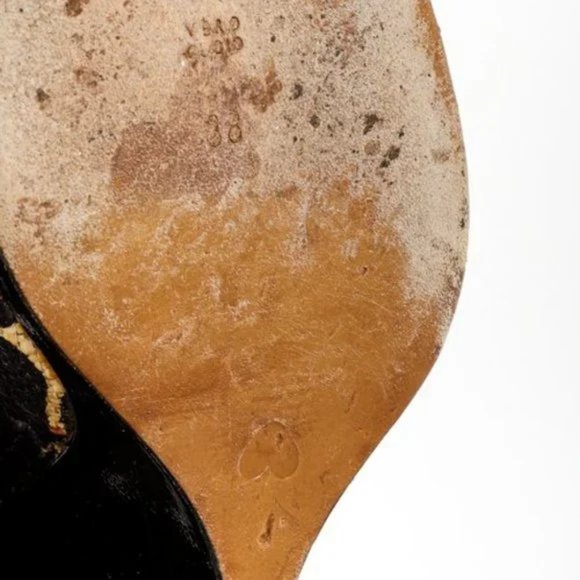 Moschino Cheap and Chic Spotted Raffia Wedges with Bow - Picture 5 of 10